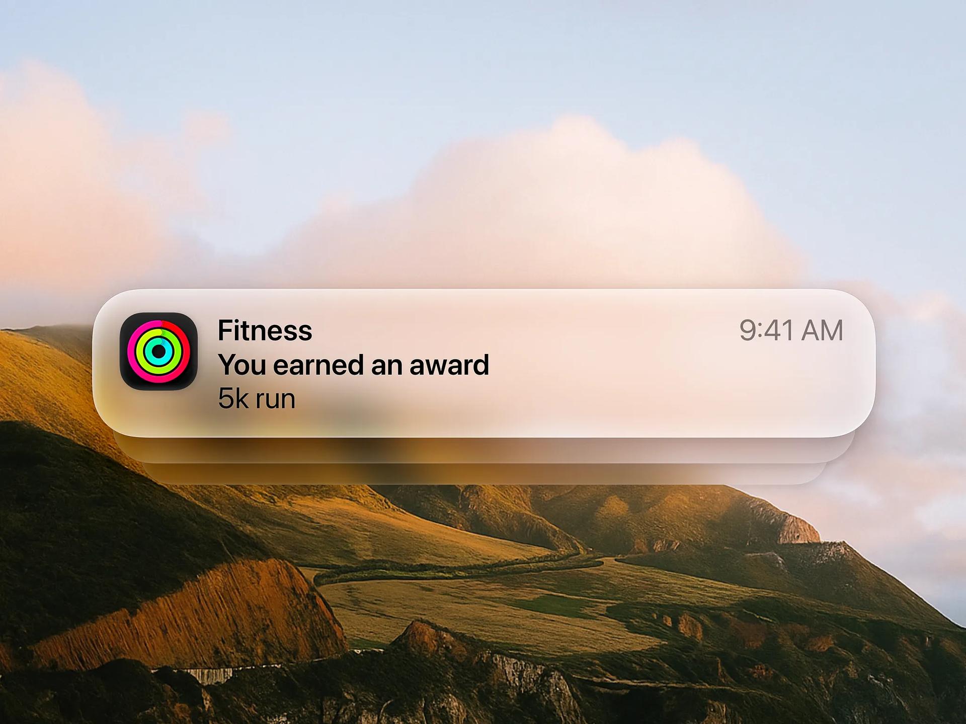 Liquid Glass Frosted Edition - Notification by Gaston Morixe — liquid glass ui reference