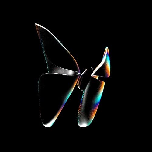 Butterfly animation by Angus Young — liquid glass art reference