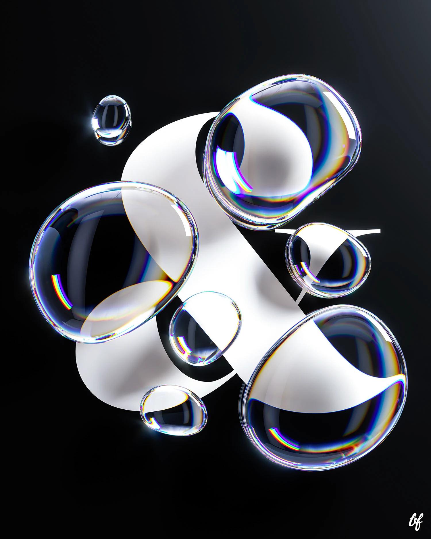 Type & Distortion by Ben Fearnley — liquid glass art reference