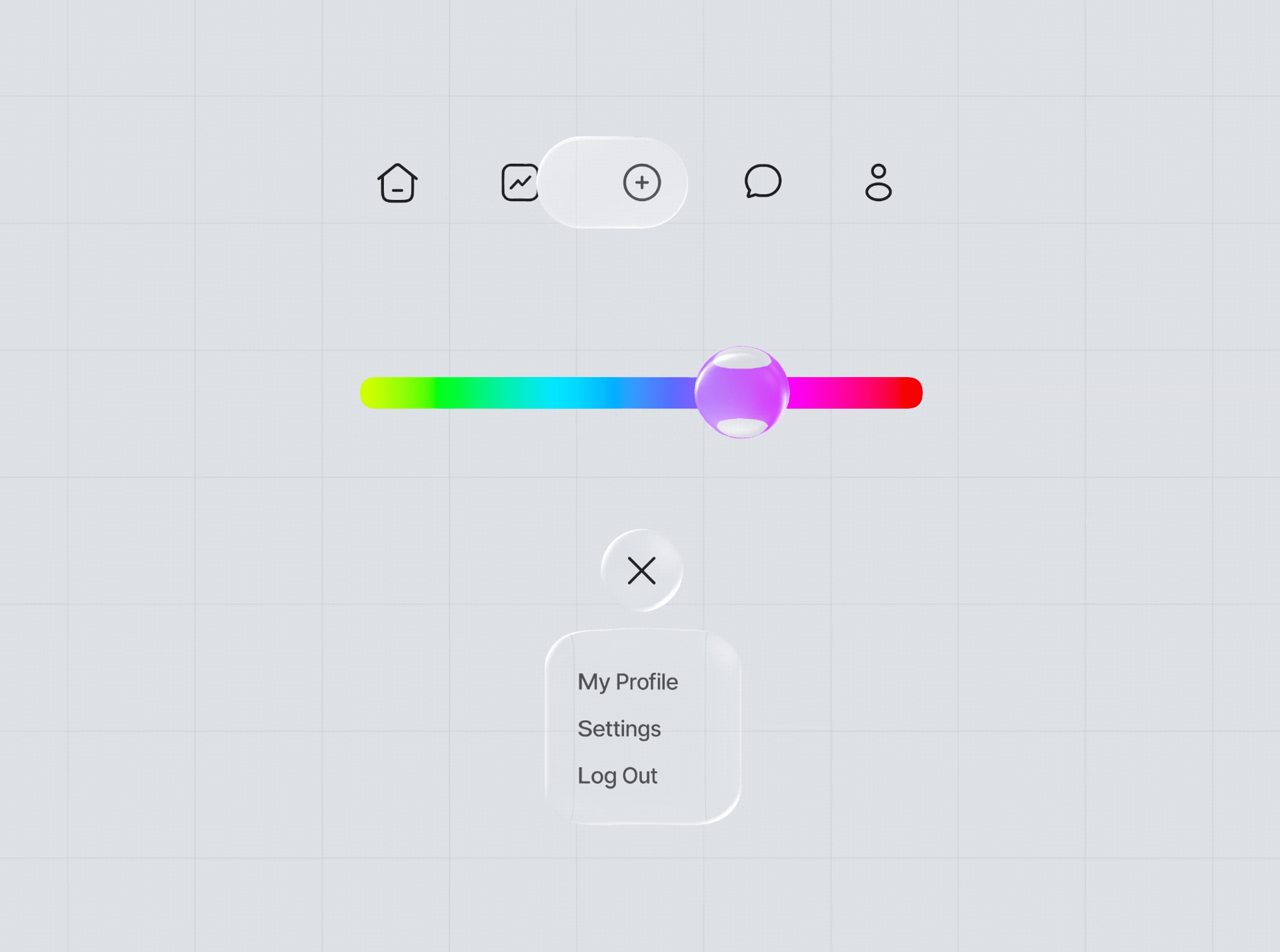 liquid glass in Spline by Andrii Vynarchyk — liquid glass ui reference