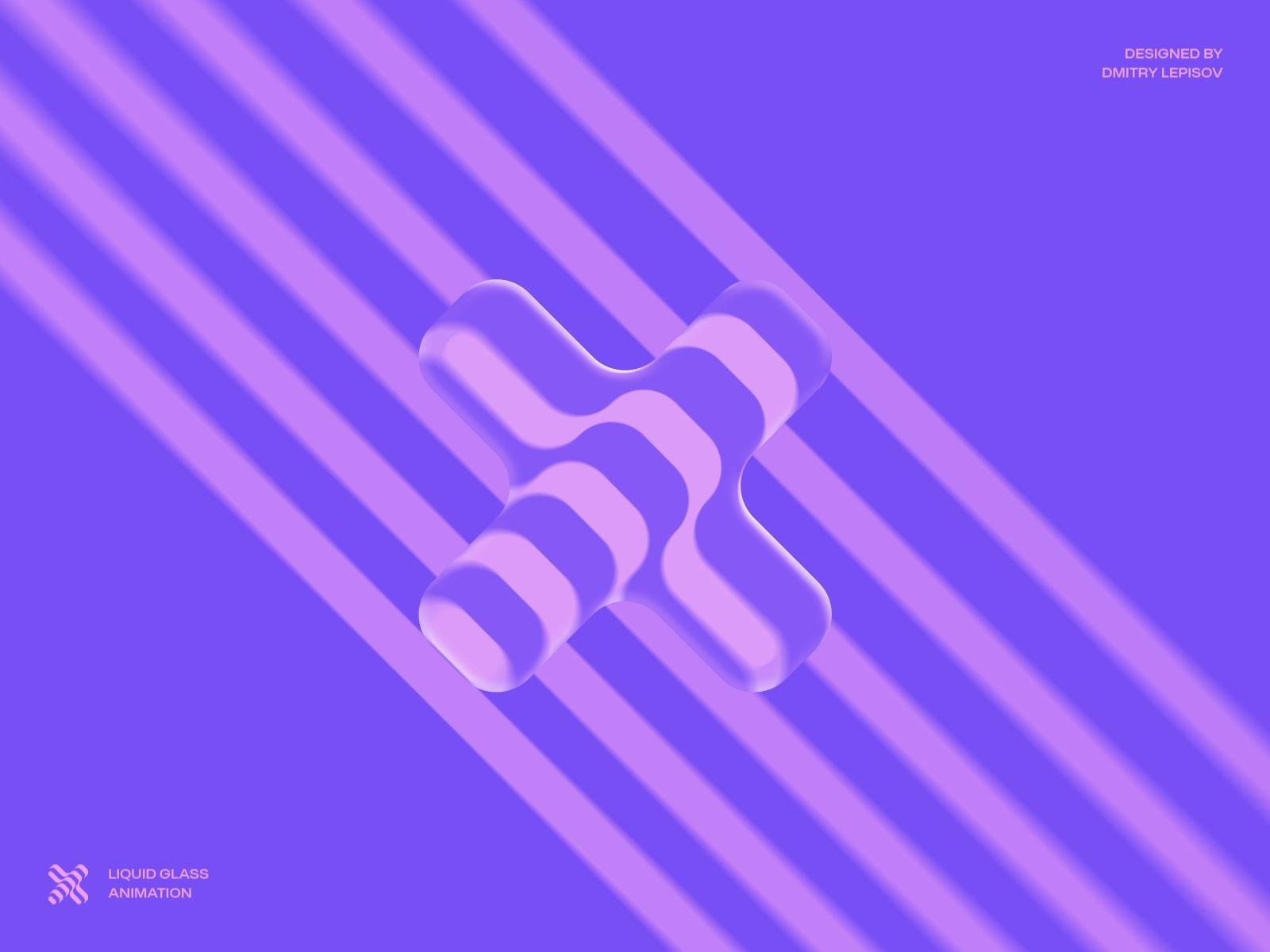 X Logo Liquid Glass Animation by Dmitry Lepisov — liquid glass art reference