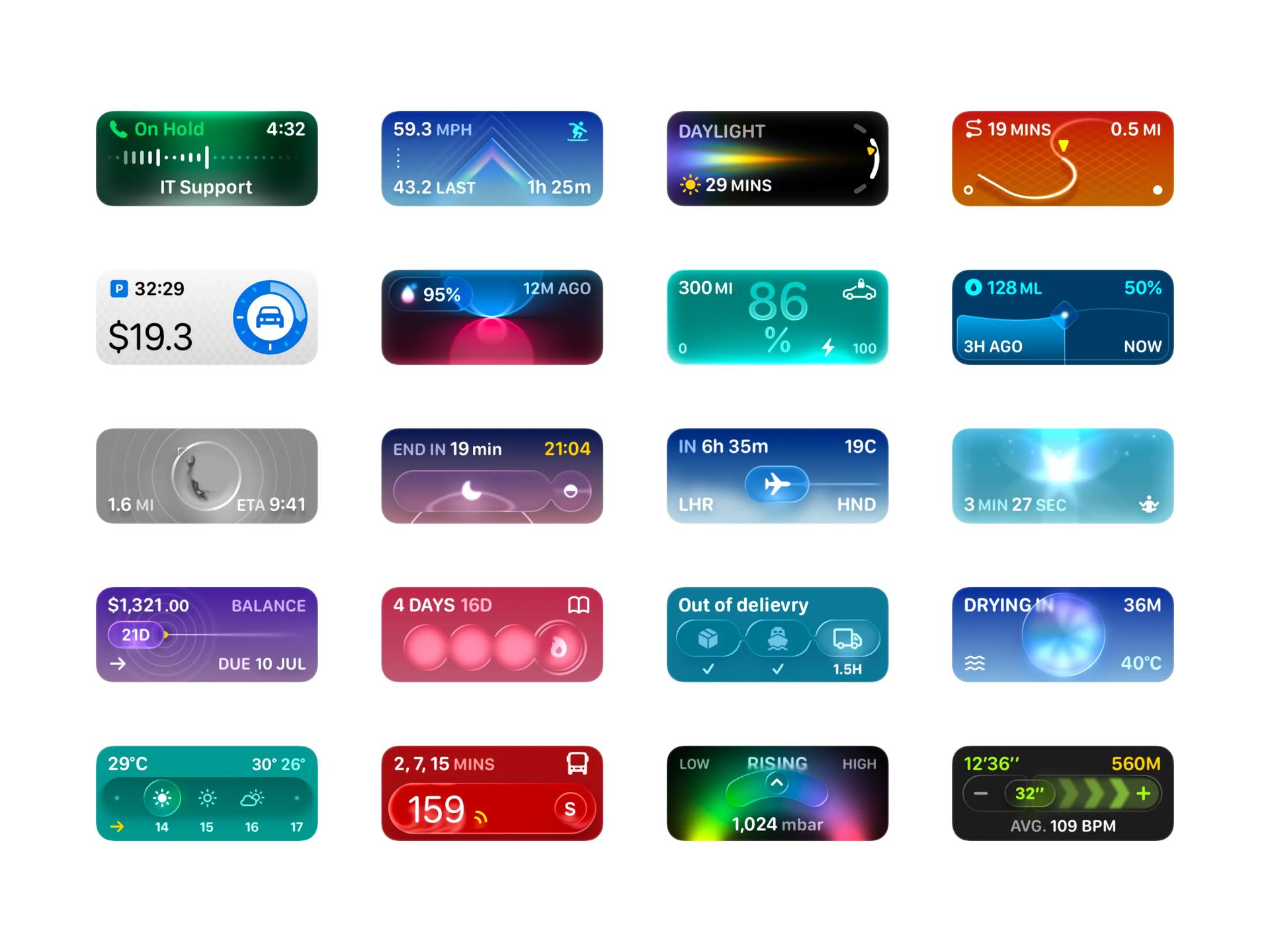 Smart Stack Concept 10 by yuhang — liquid glass ui reference