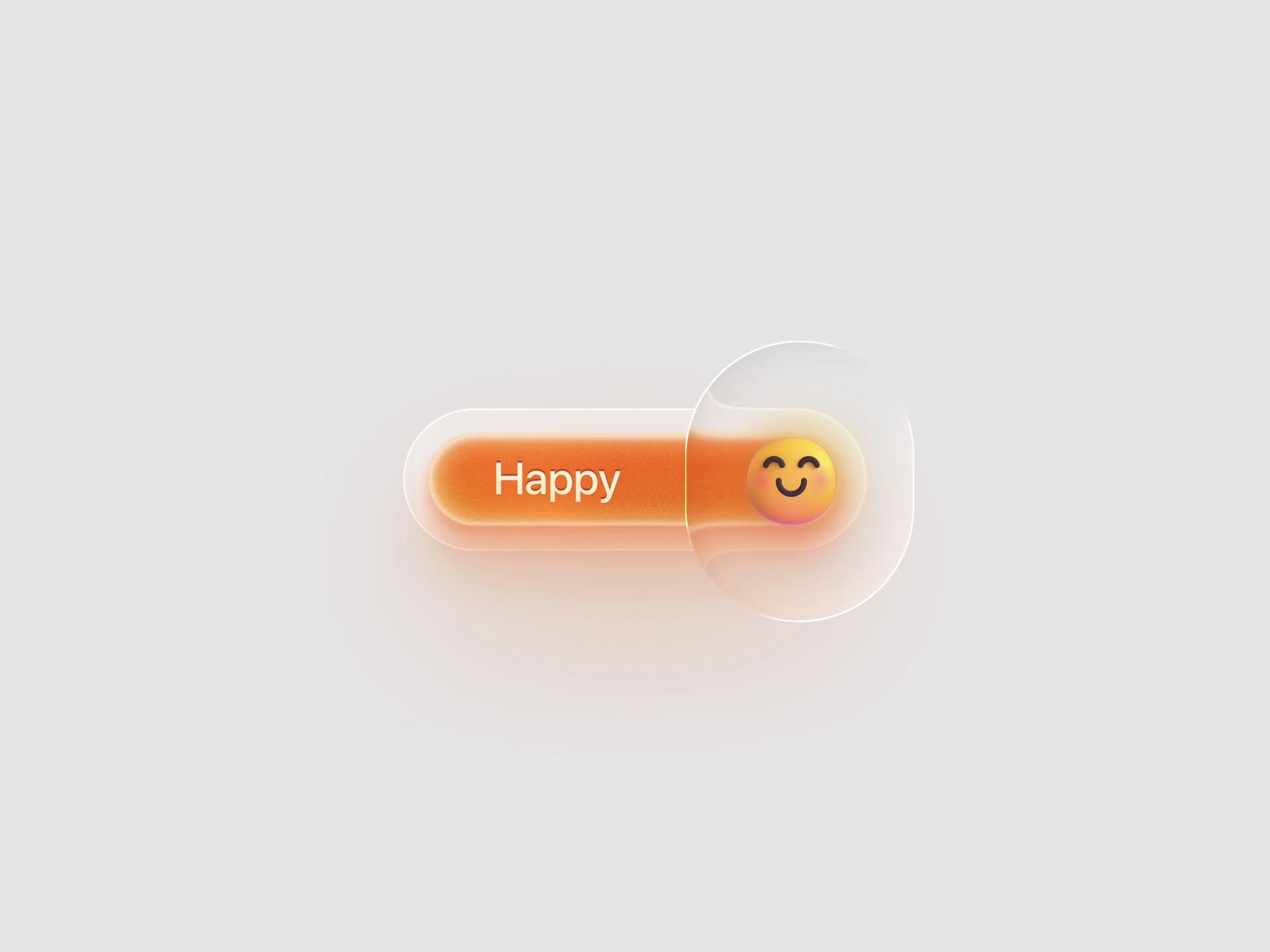 Liquid Glass Exploration - Sad to Happy by Liquid Glass Exploration - Sad to Happy — liquid glass ui reference