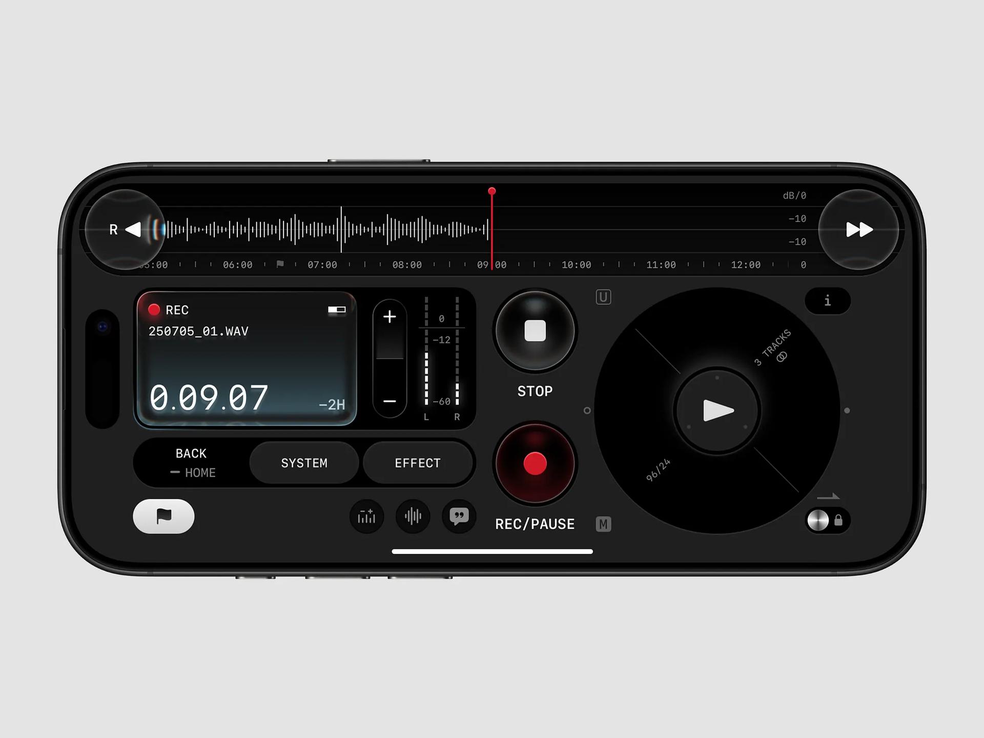 Voice Recorder 2025 by yuhang — liquid glass ui reference