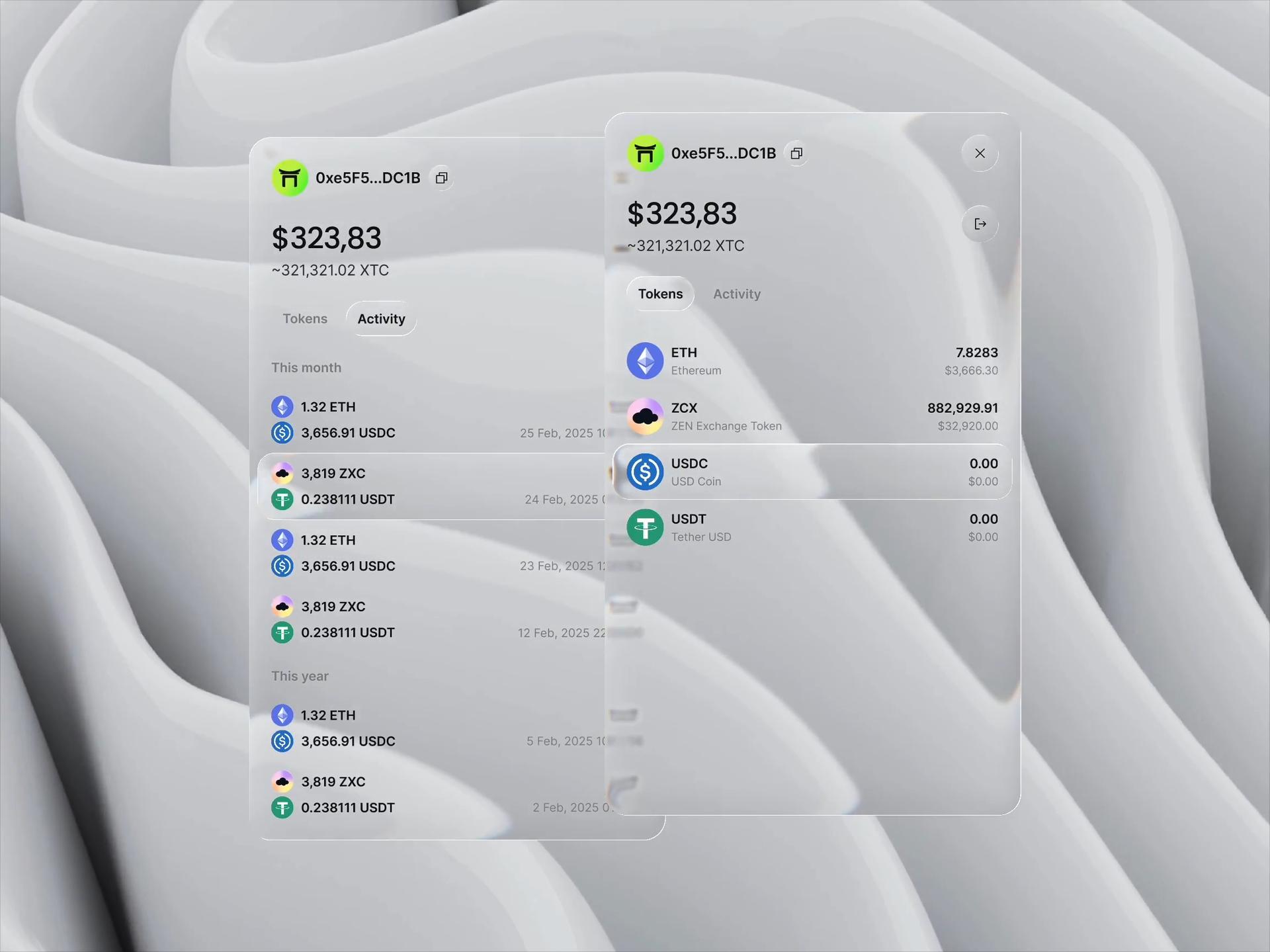ZenSwap - Liquid Glass Concept by Vitalii Razgulin — liquid glass ui reference