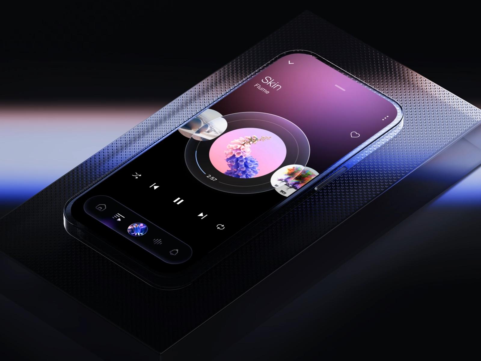 Music App - Modern Music Player UI/UX & Interaction Design by AmazingUI — liquid glass ui reference