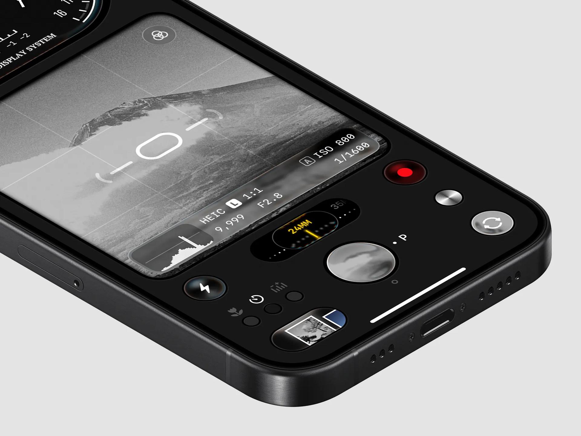 Camera 2025 by yuhang — liquid glass ui reference