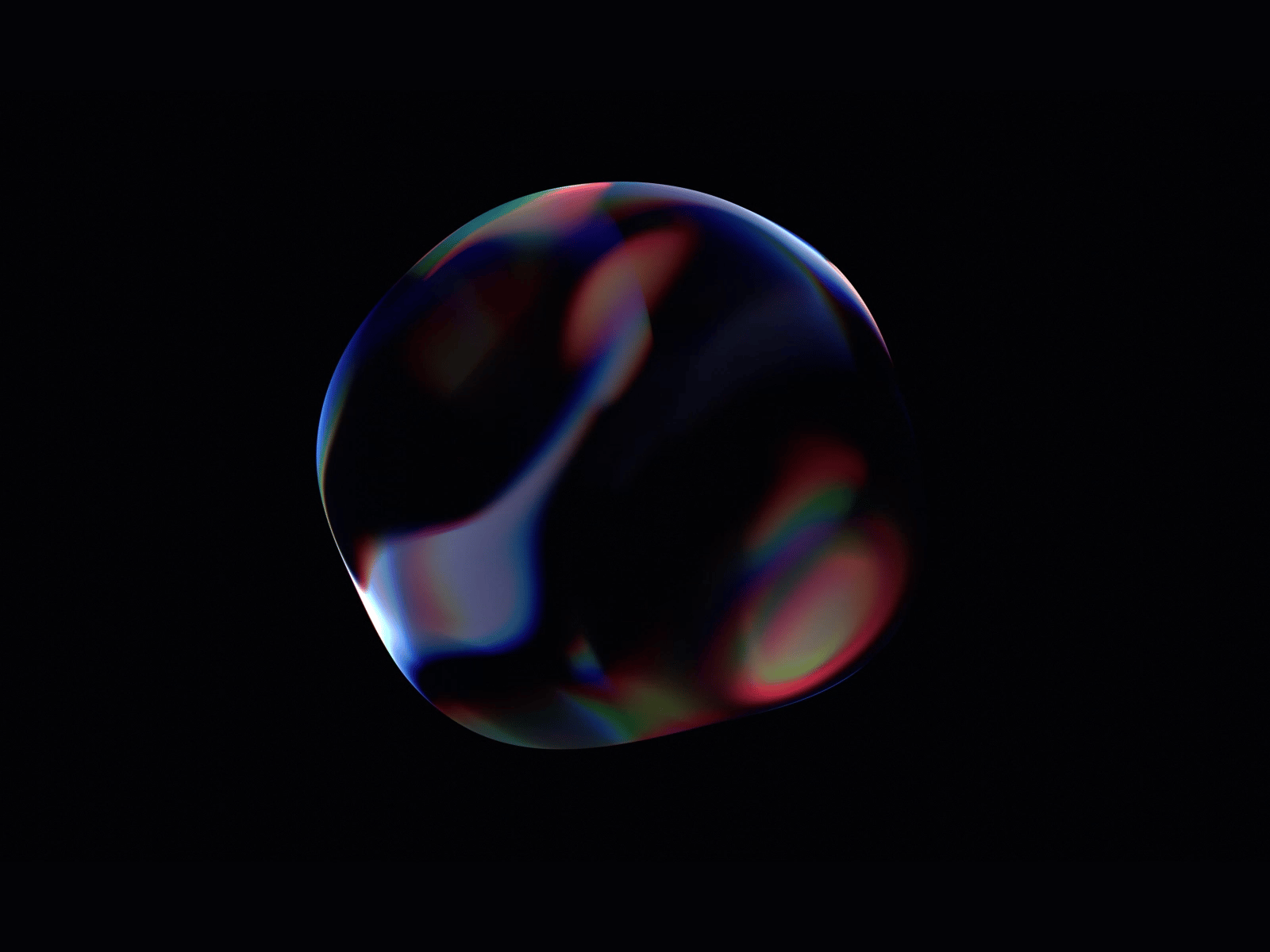 Iridescent bubble by Aleksei Vasileika — liquid glass ui reference