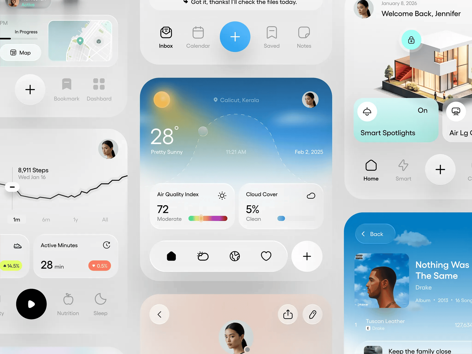 UI Components by Iconly Pro — liquid glass ui reference