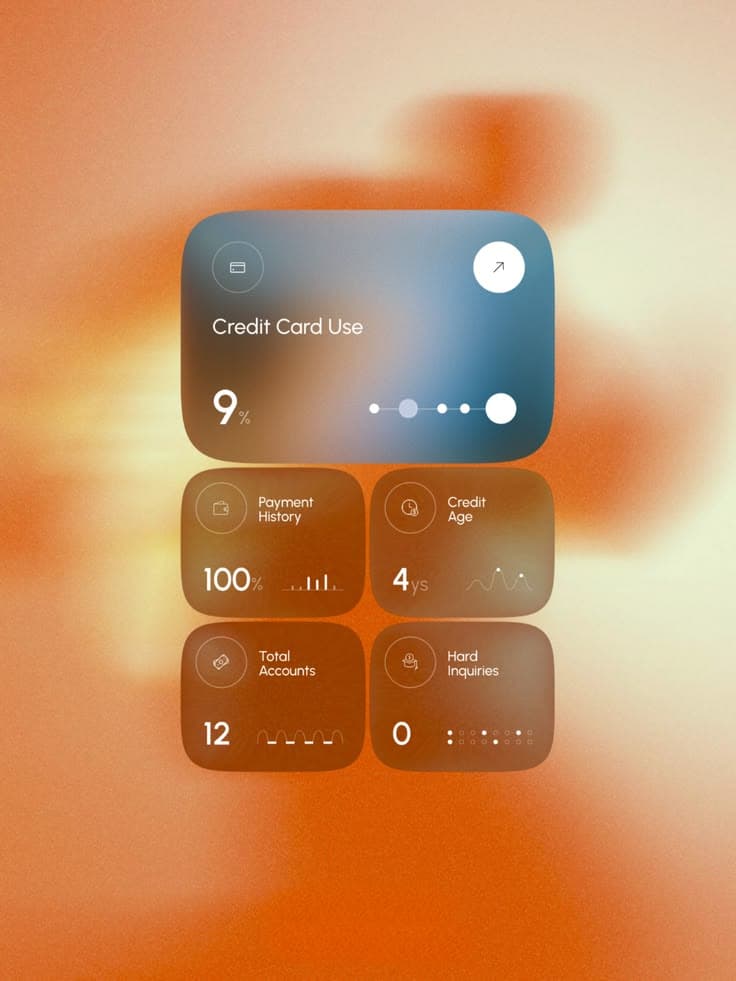 Gradient Fintech Card Design by Rondesignlab — liquid glass ui reference