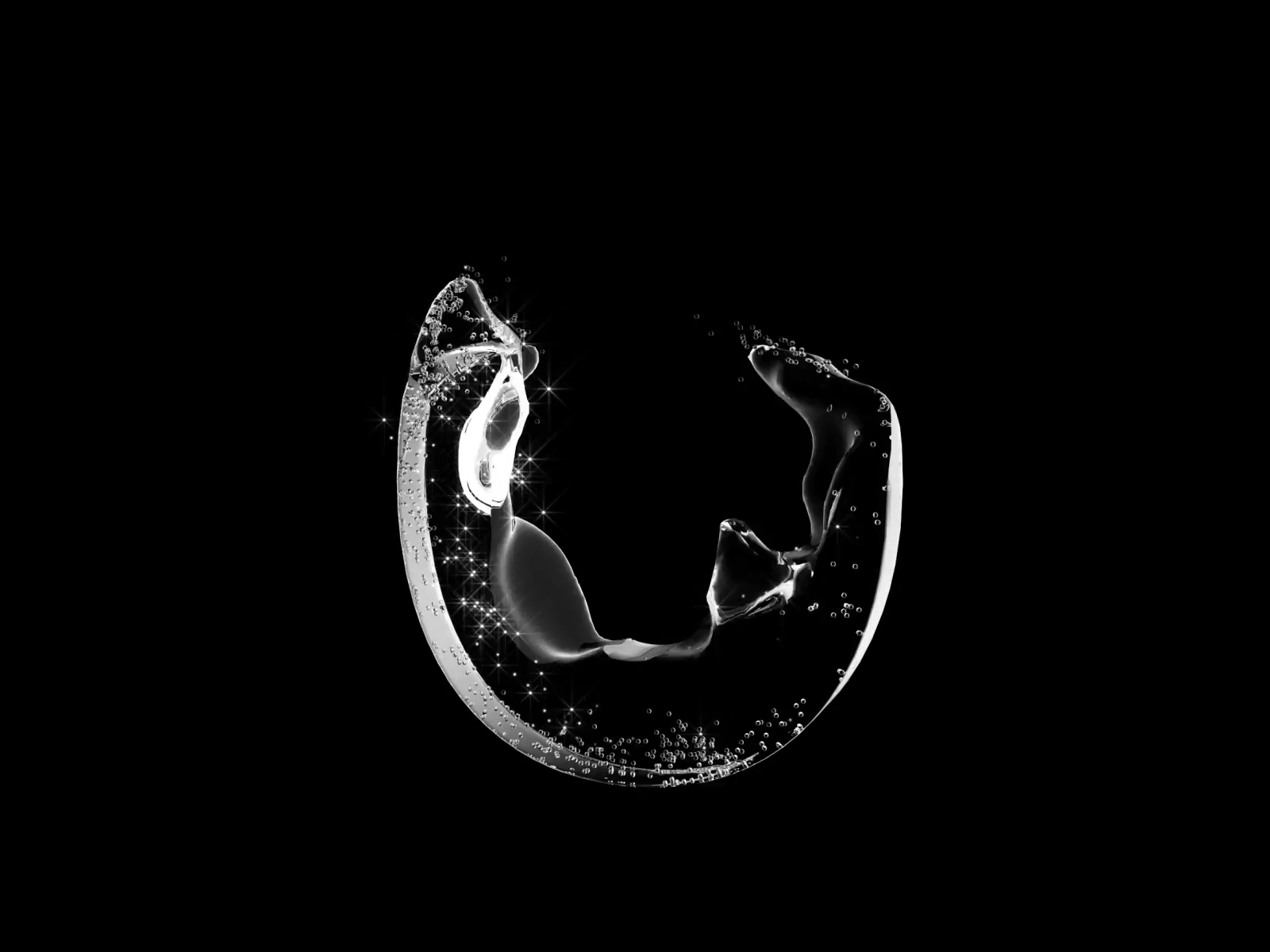Digital 0 3D animation by Crypto Sleepless Dog — liquid glass art reference