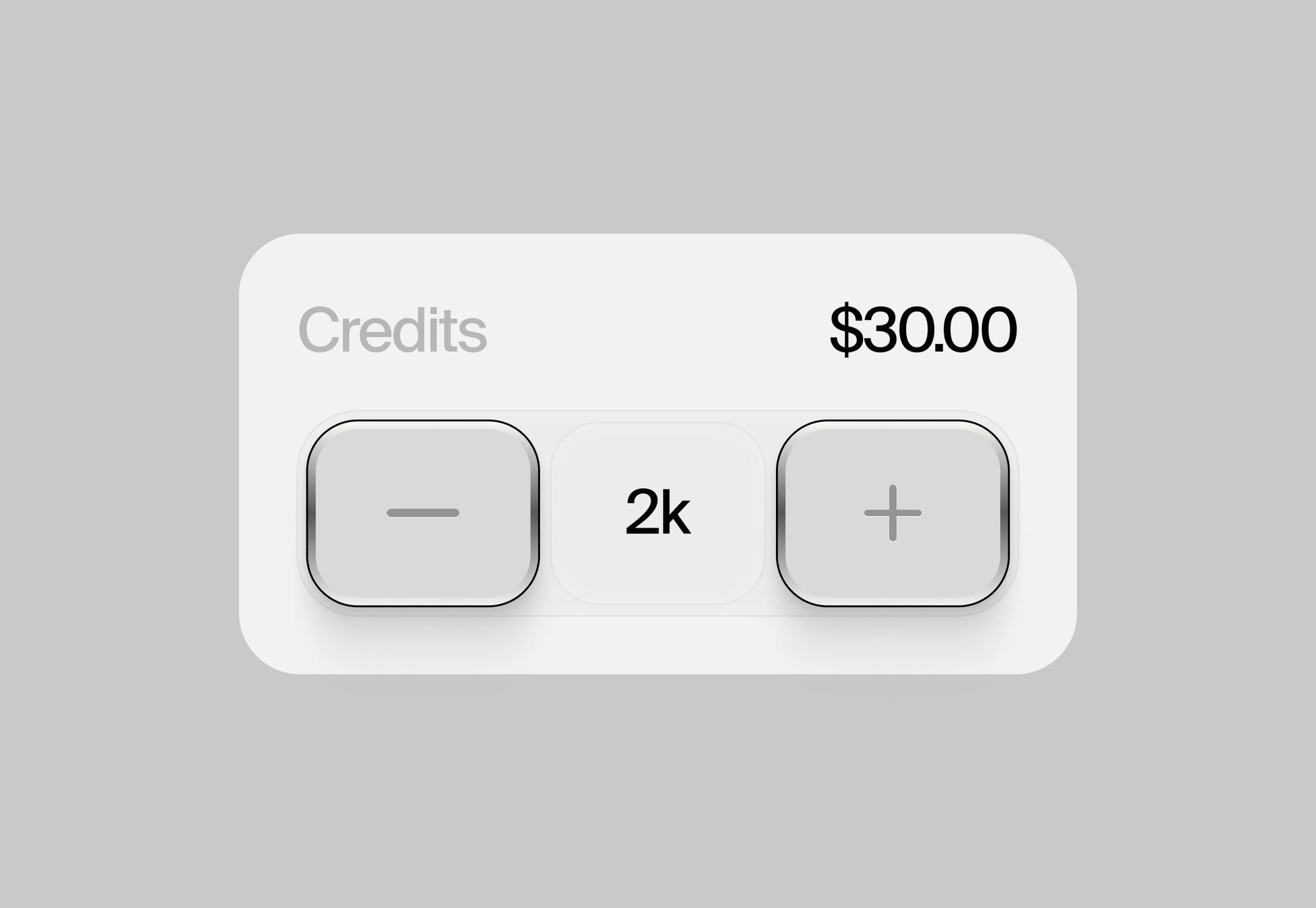 Stepper design by Brett — liquid glass ui reference