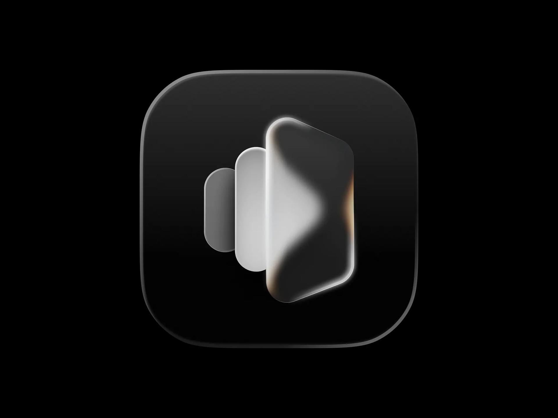 Mirror app icon design by ktnr.23 — liquid glass ui reference