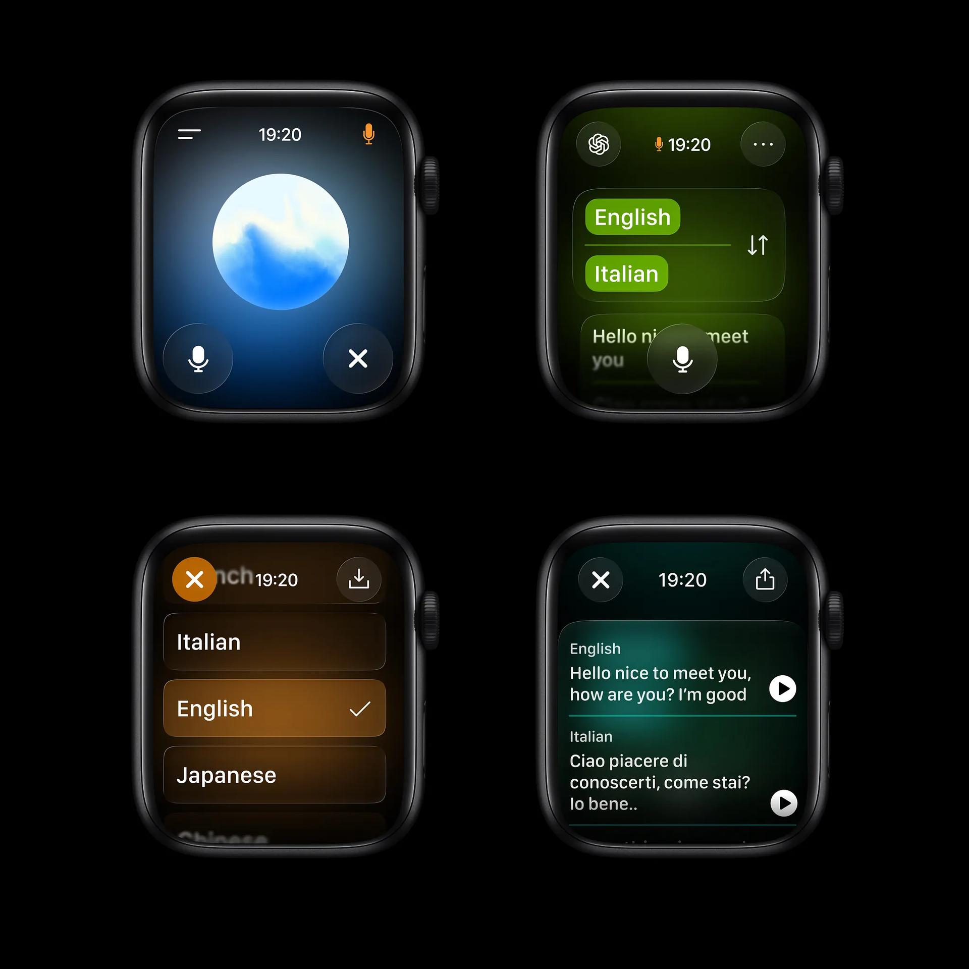Apple Liquid Glass on Smart Watch by Gabriel Spicuglia — liquid glass ui reference