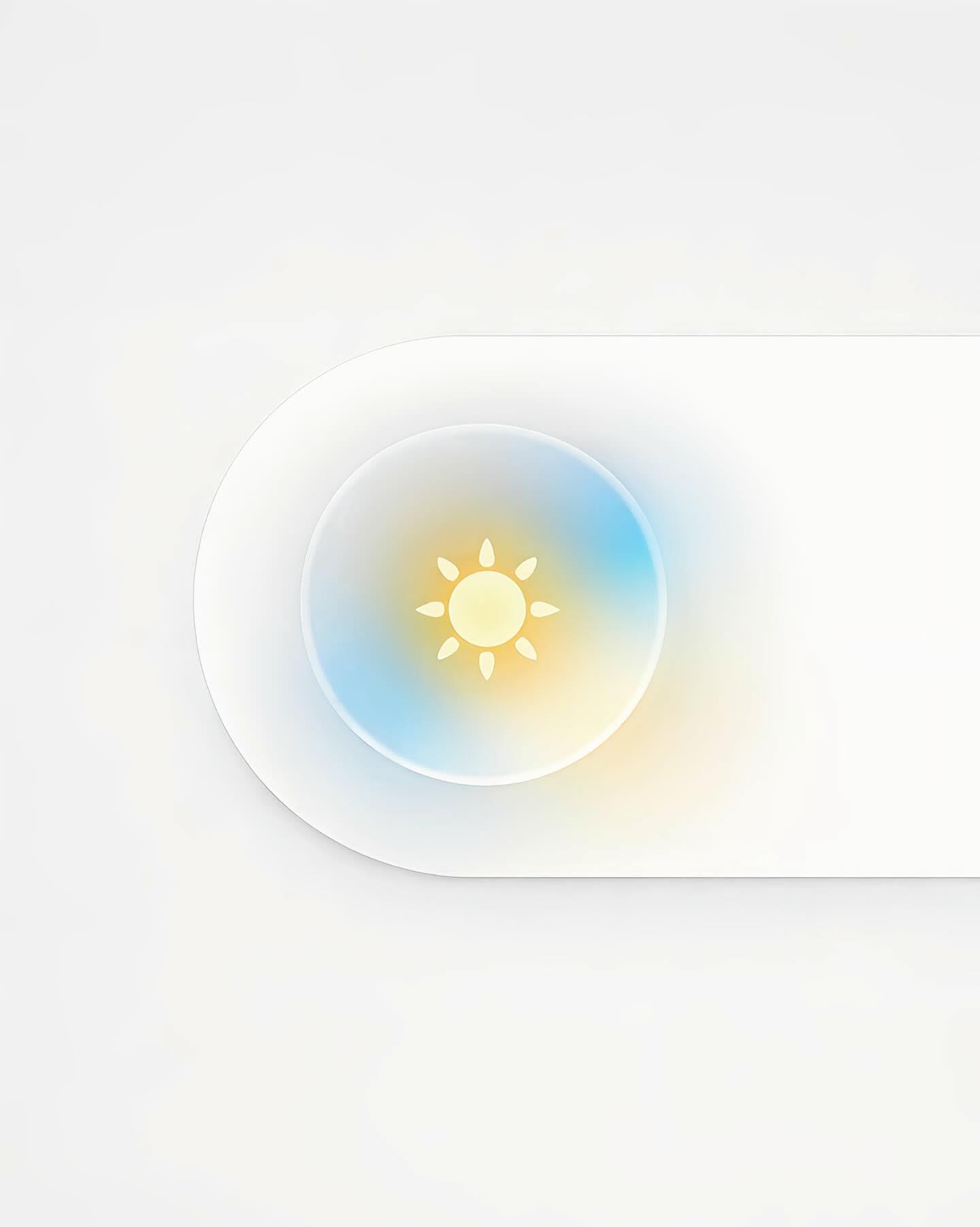 sun glass button by Sol Mombrú — liquid glass ui reference