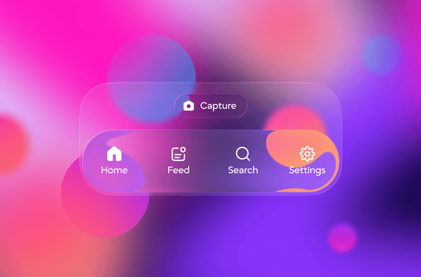 Apple Liquid Glass Design Navigation Bar