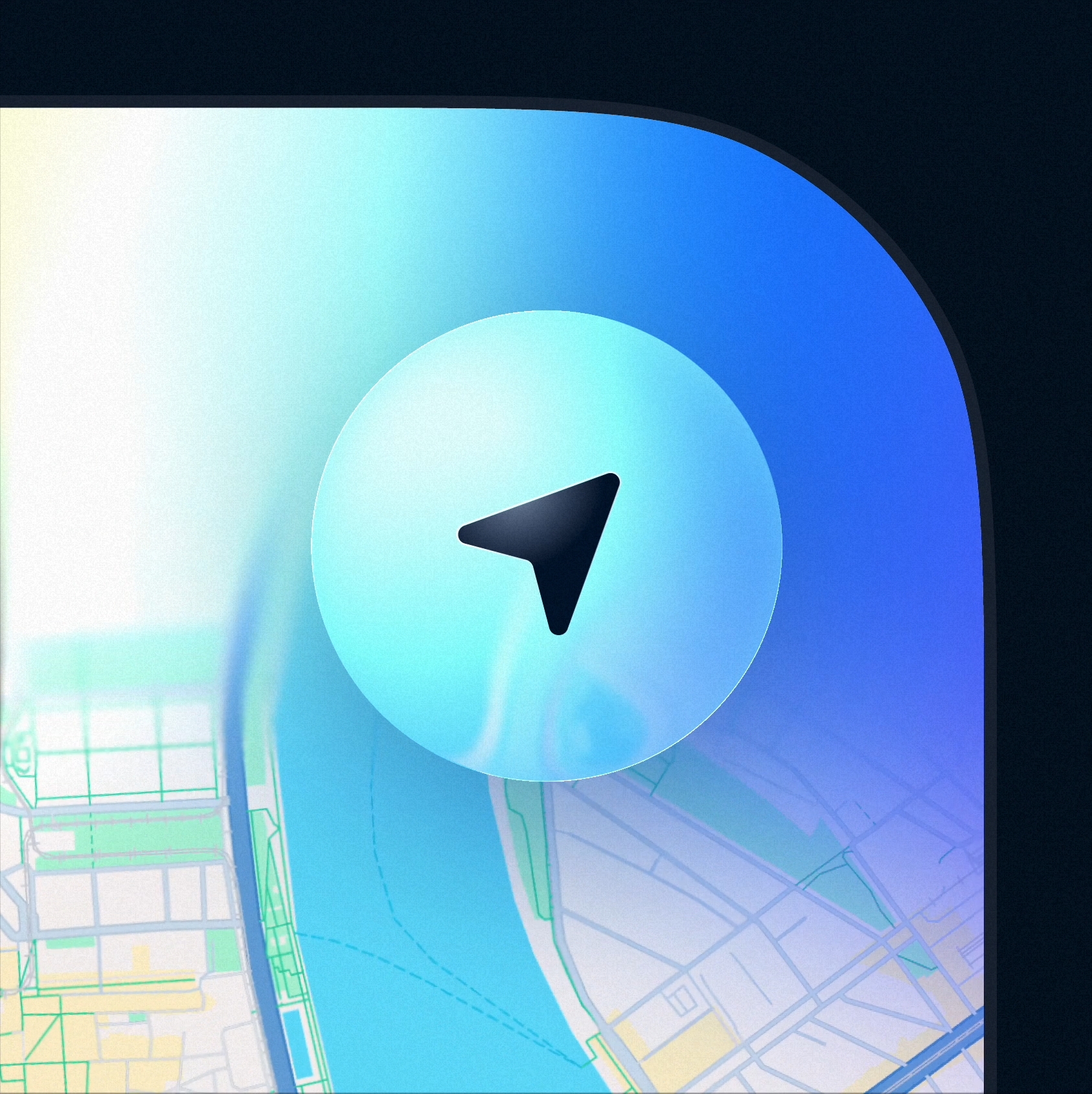 Liquid Glass Button closeup