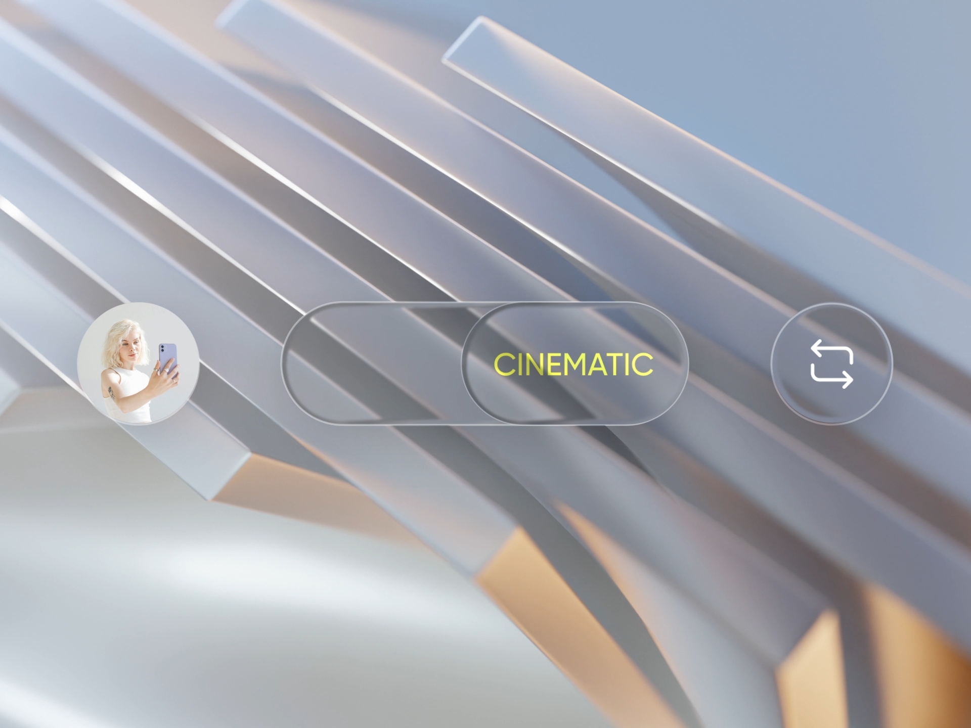 Liquid Glass Camera Toolbar