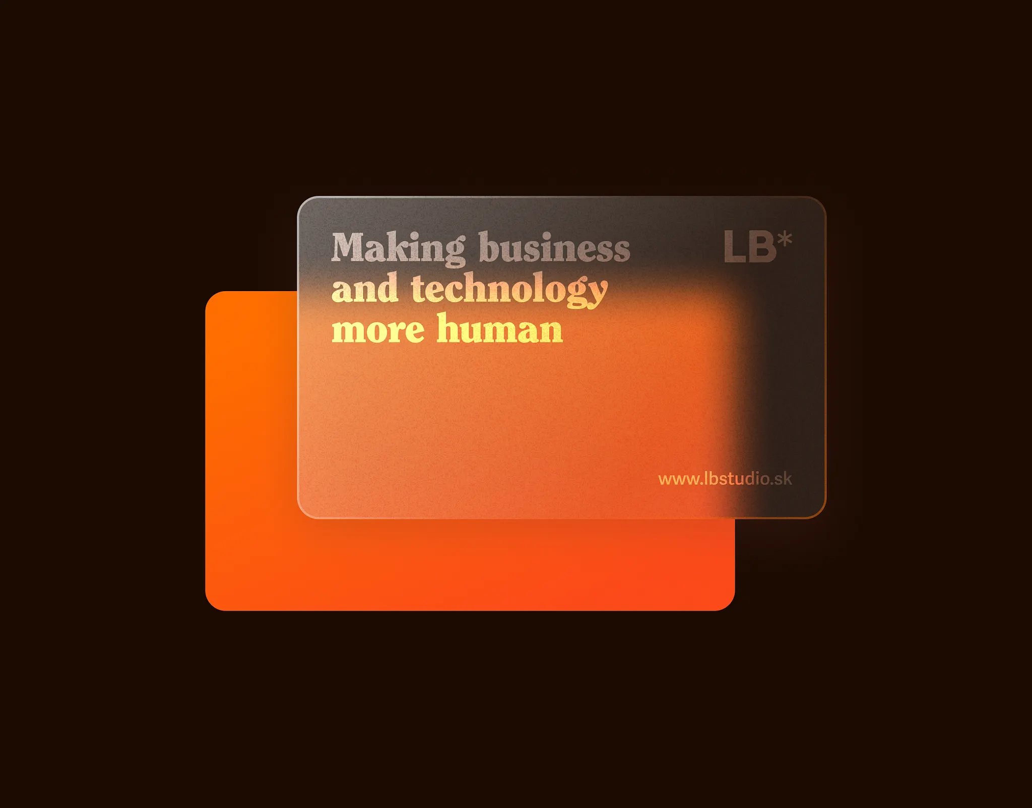 LB* Frosted Glass Card Design